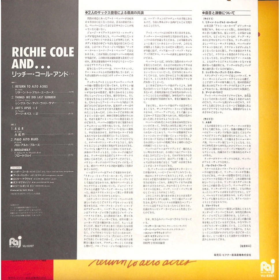 Richie Cole - Return To Alto Acres
