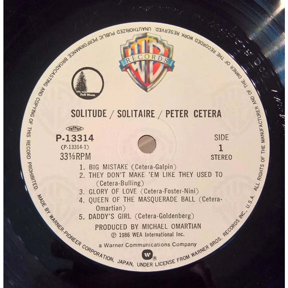 Peter Cetera - Solitude / Solitaire