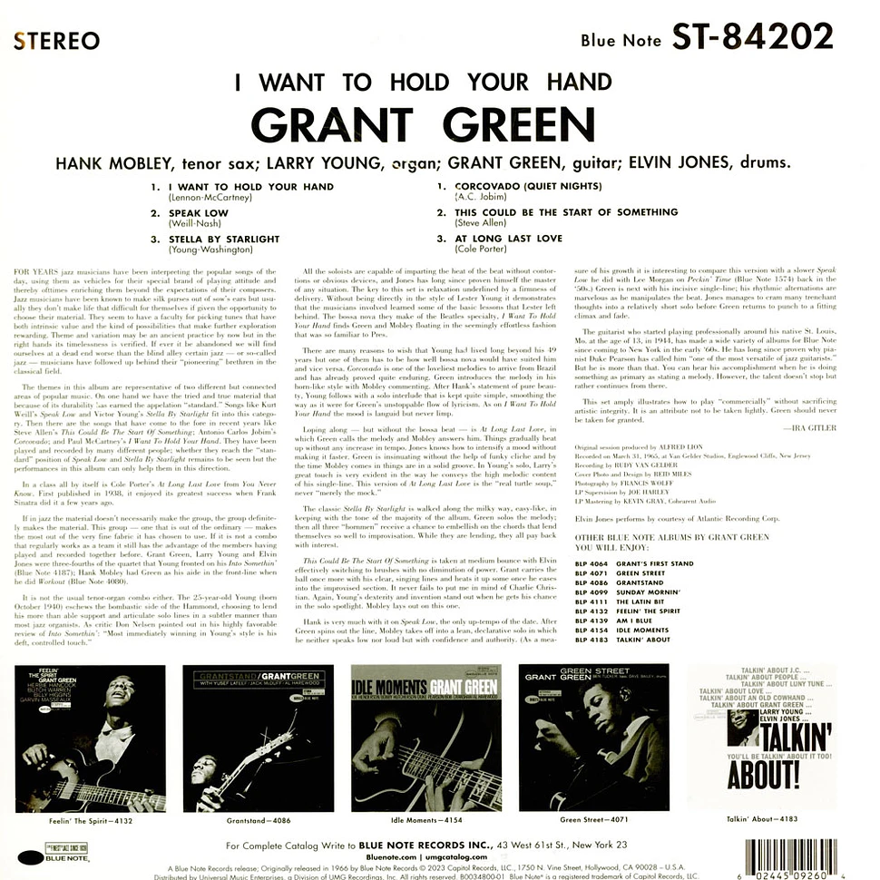 Grant Green - I Want To Hold Your Hand Tone Poet Vinyl Edition