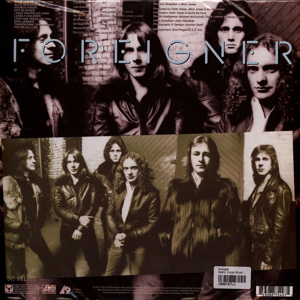 Foreigner - Double Vision Atlantic 75 Series