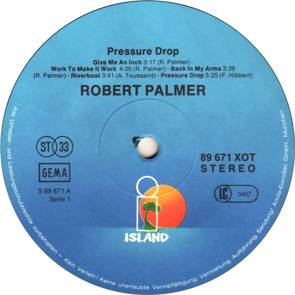 Robert Palmer - Pressure Drop