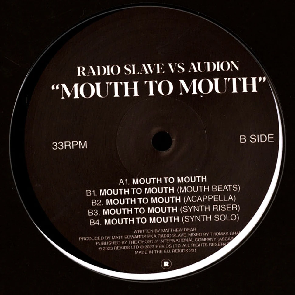 Radio Slave Vs Audion - Mouth To Mouth - Vinyl 12