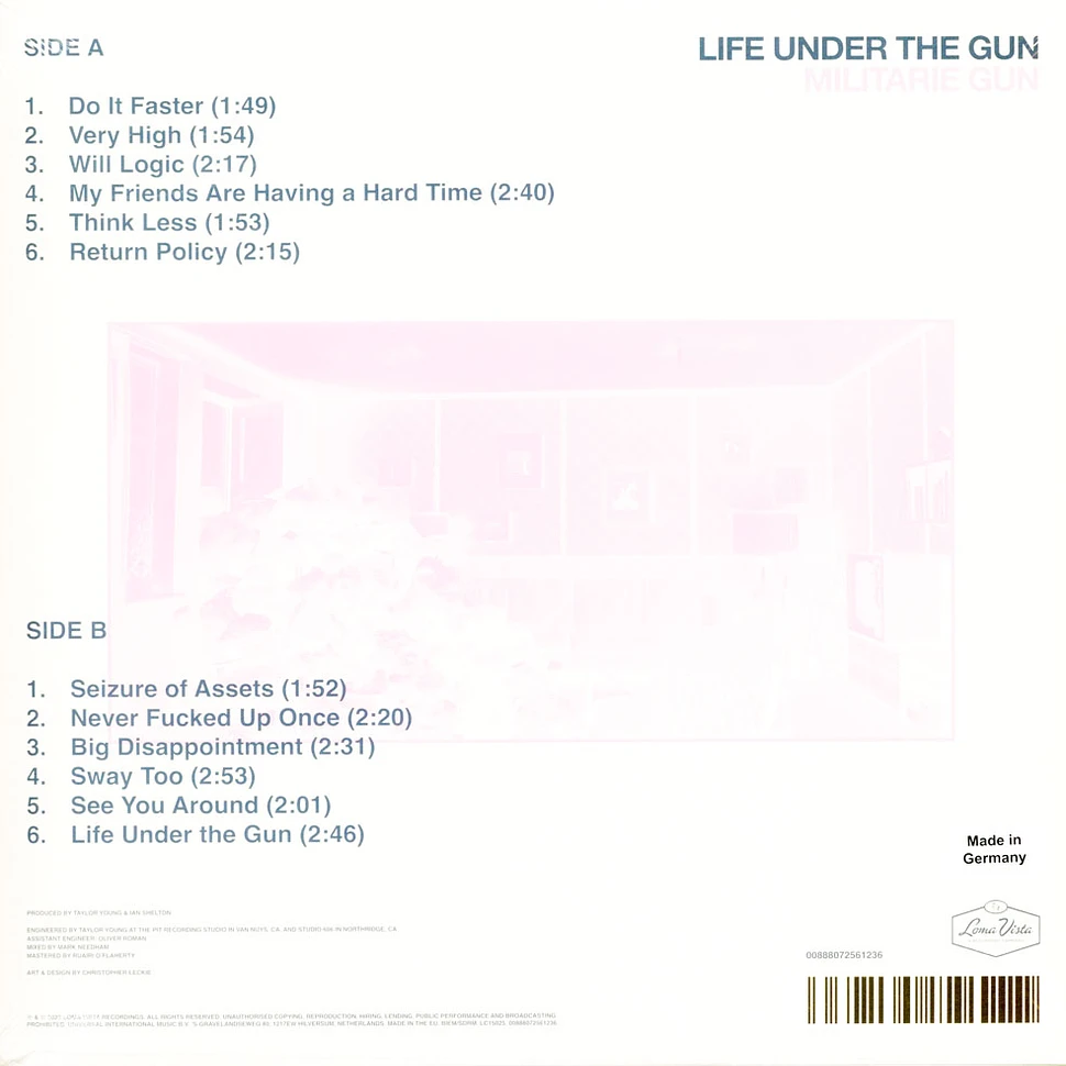 Militarie Gun - Life Under The Gun Transparent Curacao Vinyl Edition
