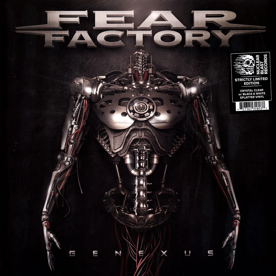 Fear Factory - Genexus Crystal Clear-Black White Splatter Vinyl Editoin