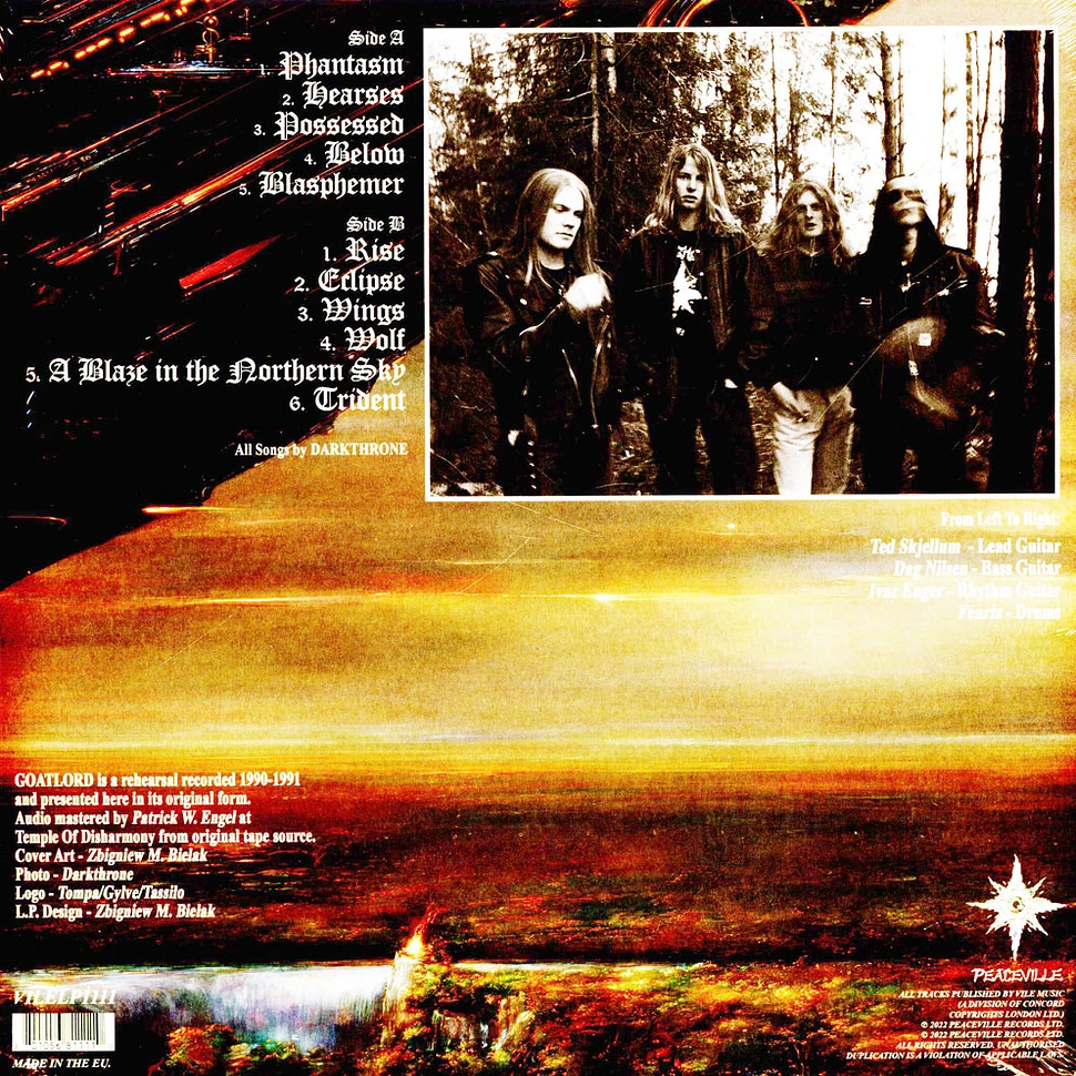 Darkthrone - Goatlord Original Black Friday Record Store Day 2023 Vinyl Edition