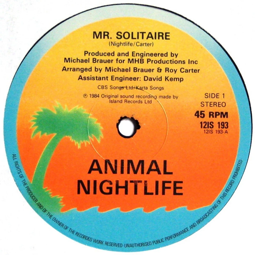 Animal Nightlife - Mr Solitaire