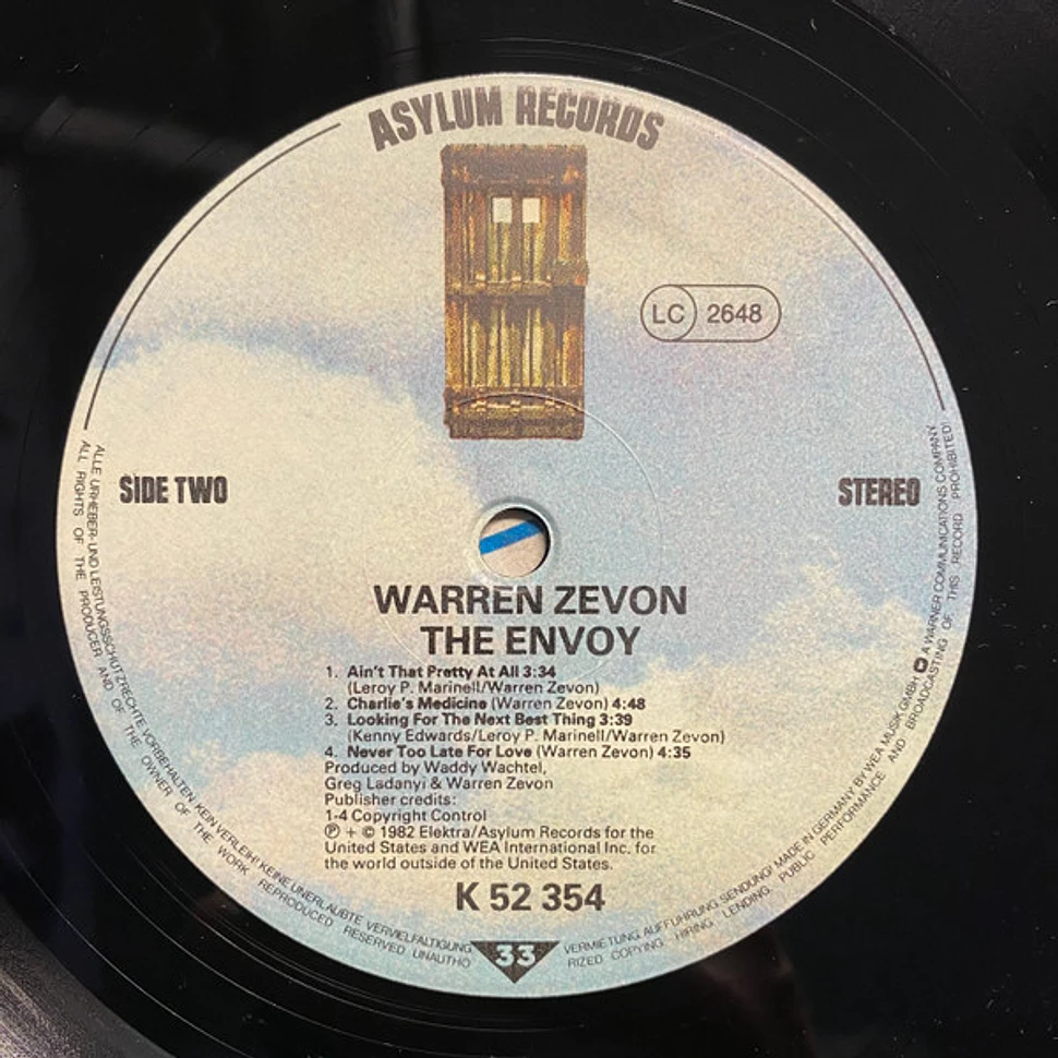 Warren Zevon - The Envoy - Vinyl Lp - 1982 - De - Original 