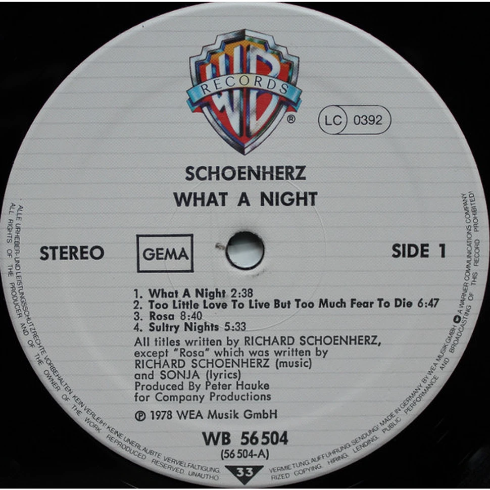 Richard Schönherz - What A Night