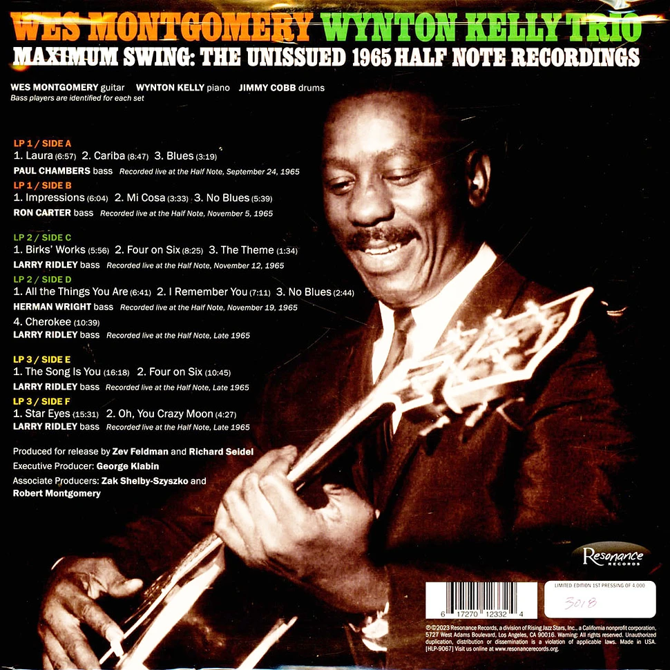 Wes Montgomery - Maximum Swing The Unissued 1965 Half Note Recording Black Friday Record Store Day 2023 Vinyl Edition
