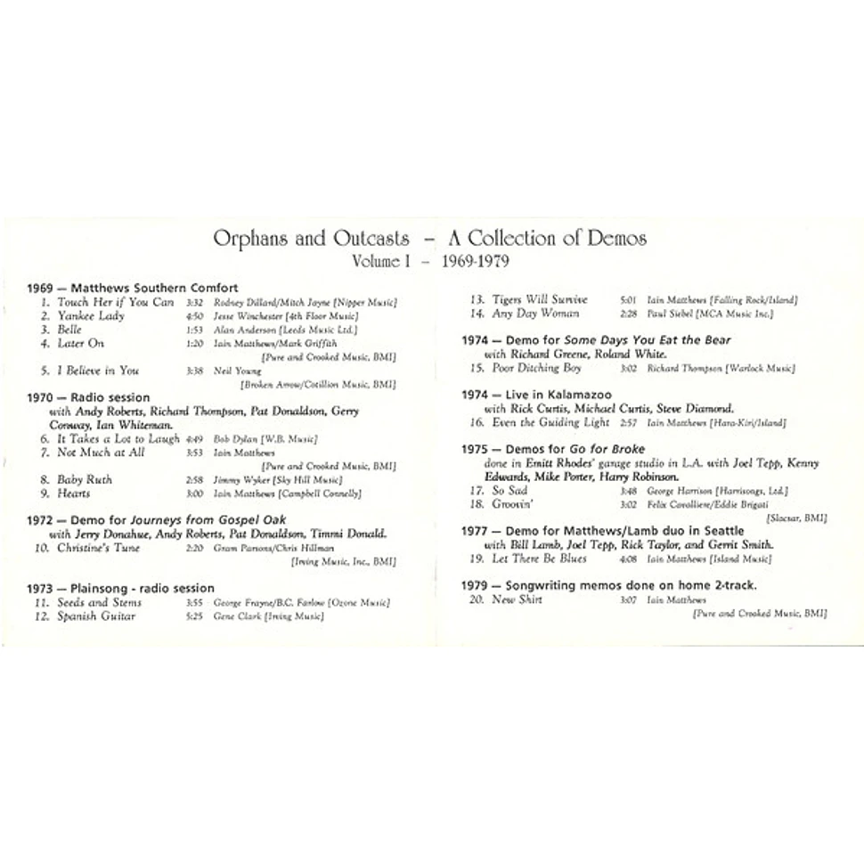 Iain Matthews - Orphans & Outcasts (A Collection Of Demos) Volume 1 - 1969-1979
