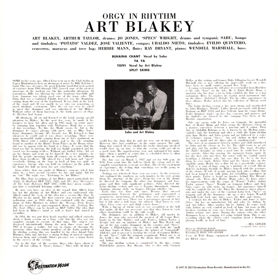 Art Blakey - Orgy In Rhythm Clear Vinyl Edition