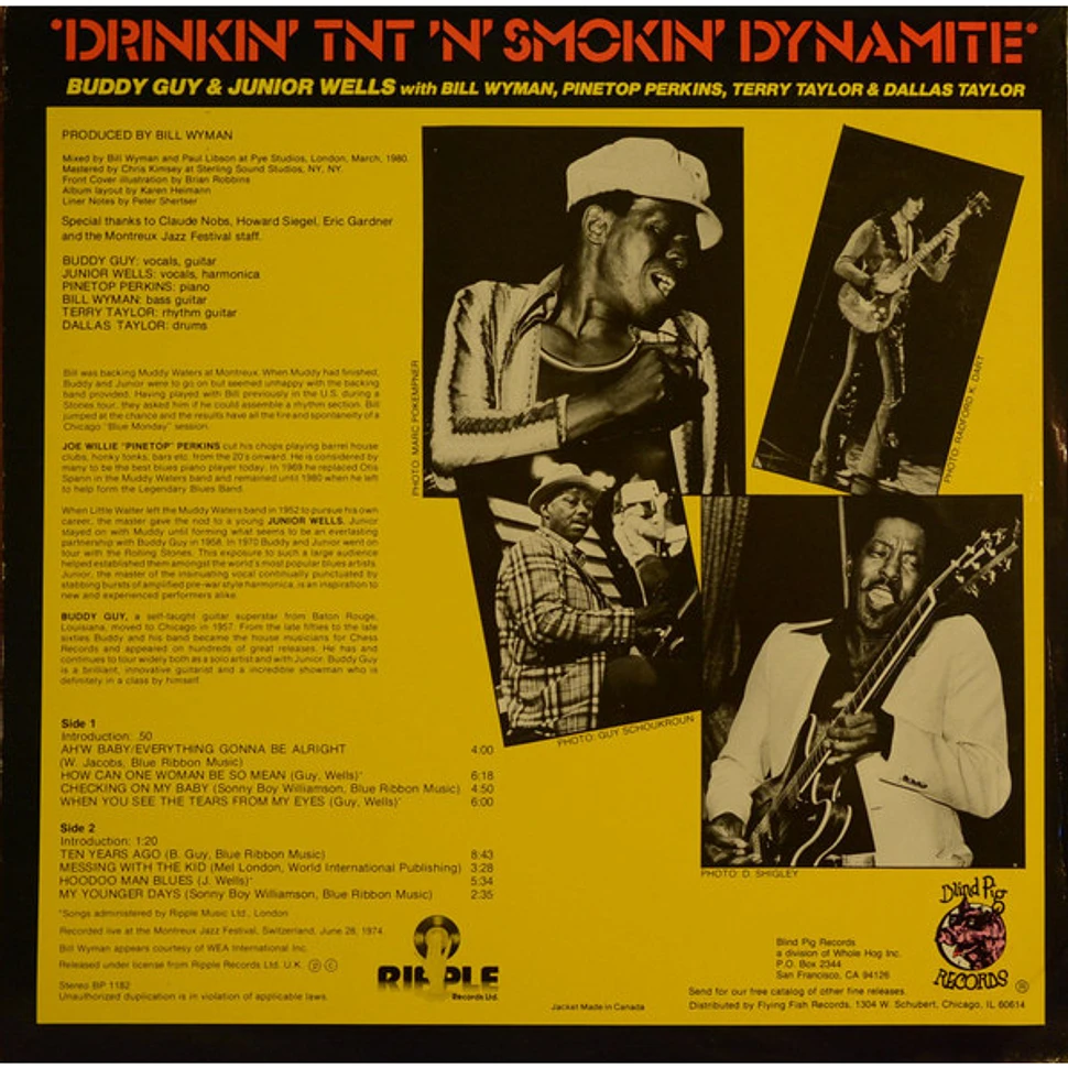Buddy Guy & Junior Wells With Bill Wyman, Pinetop Perkins, Terry Taylor & Dallas Taylor - Drinkin' TNT 'N' Smokin' Dynamite