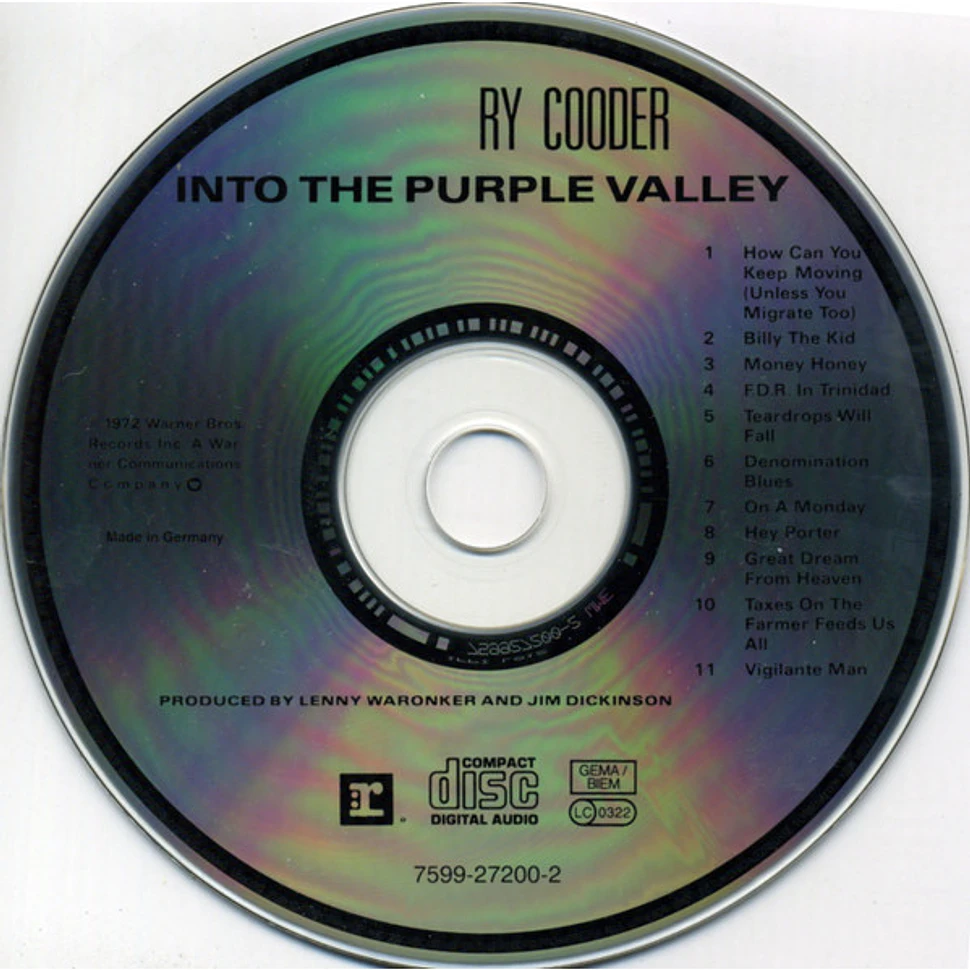 Ry Cooder - Into The Purple Valley