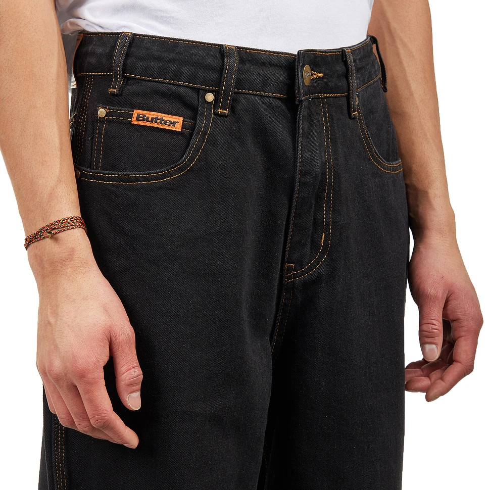 Butter Goods Baggy Denim Jeans (Washed Black) HHV