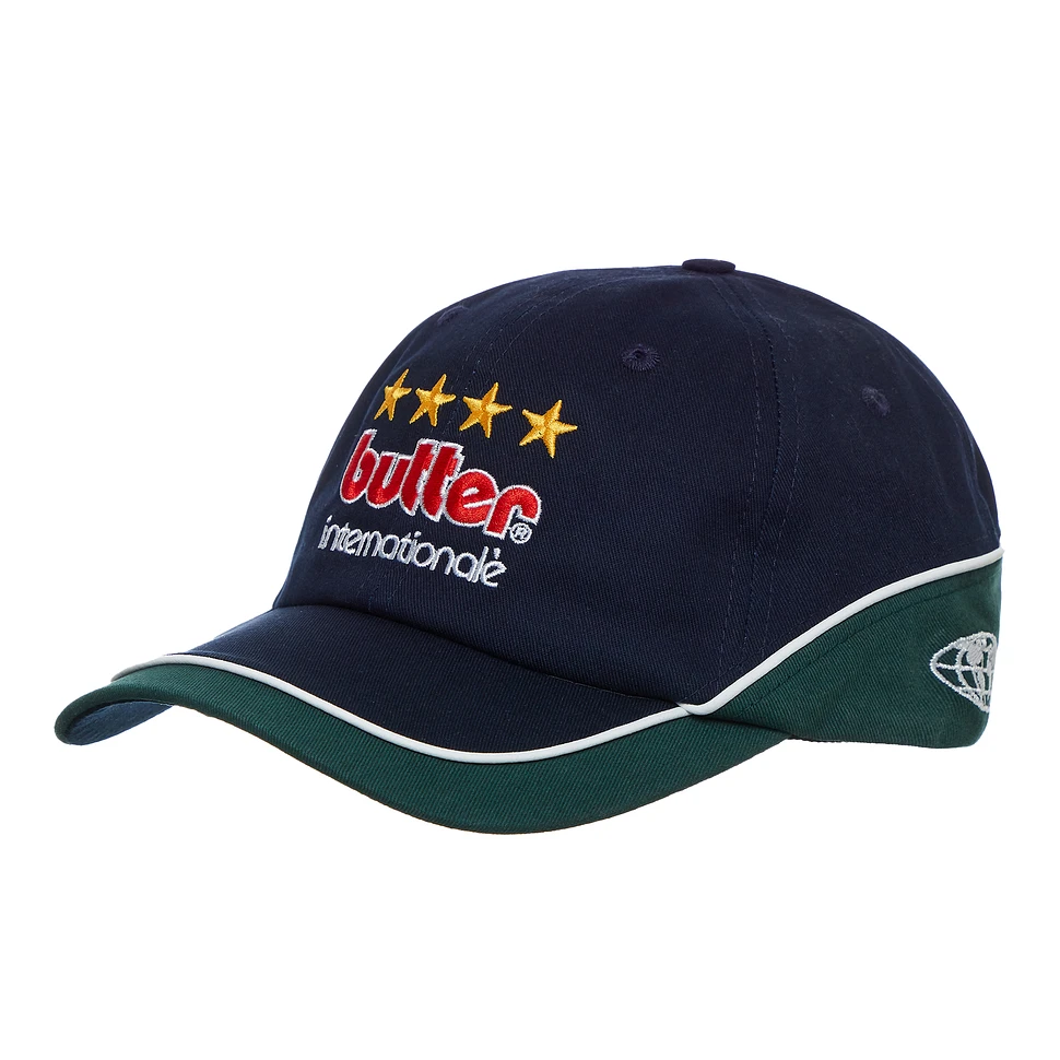 Butter Goods - Internationale 6 Panel Cap (Navy / Forest) | HHV