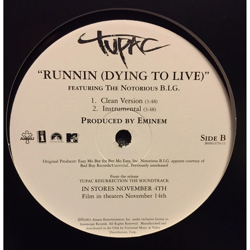 2Pac Featuring Notorious B.I.G. - Runnin (Dying To Live) - Vinyl 12 ...