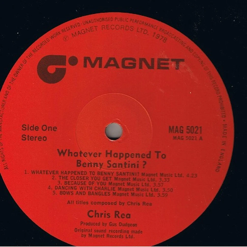 Chris Rea Whatever Happened To Benny Santini Vinyl Lp 1978 Uk Original Hhv 6398