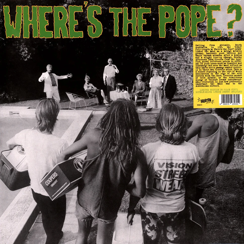 Where's The Pope? - Sunday Afternoon Bbq's Green Vinyl Edtion