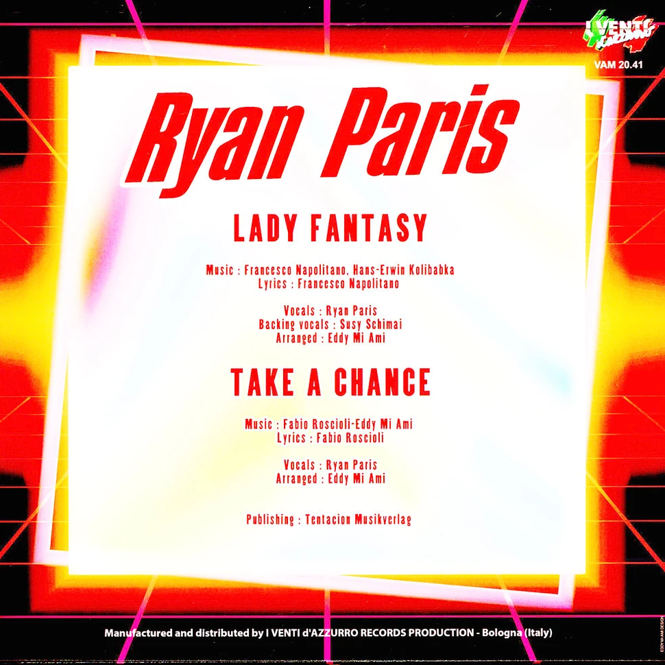 Ryan Paris - Lady Fantasy / Take A Chance