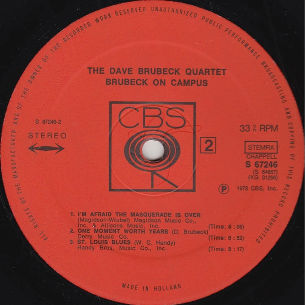 The Dave Brubeck Quartet - Brubeck On Campus