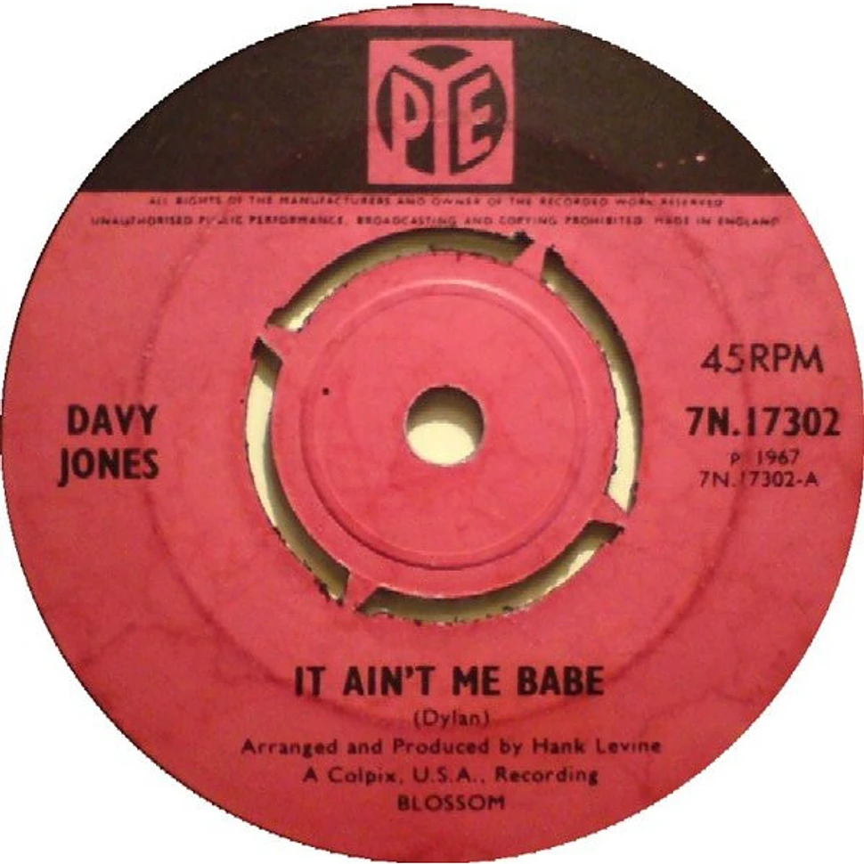 Davy Jones - It Ain't Me Babe / Baby It's Me