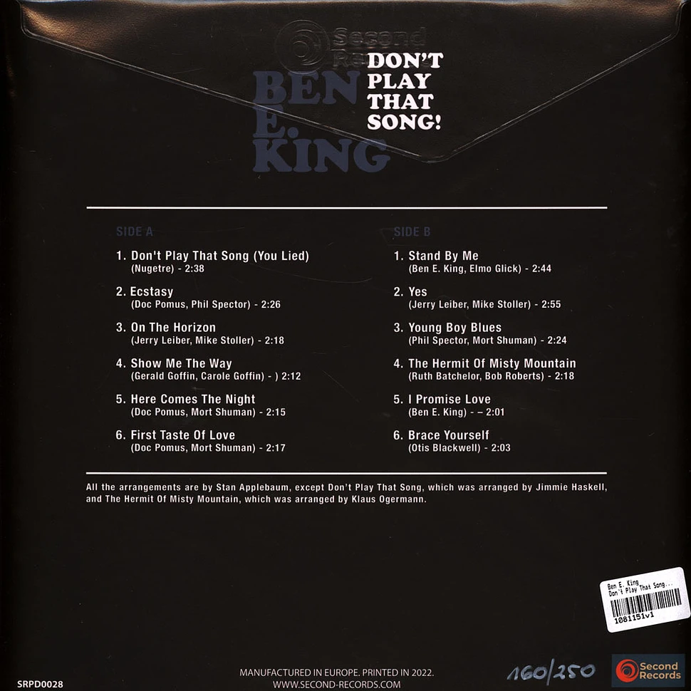 Ben E. King - Don't Play That Song! Clear/White Splatter Vinyl Edition