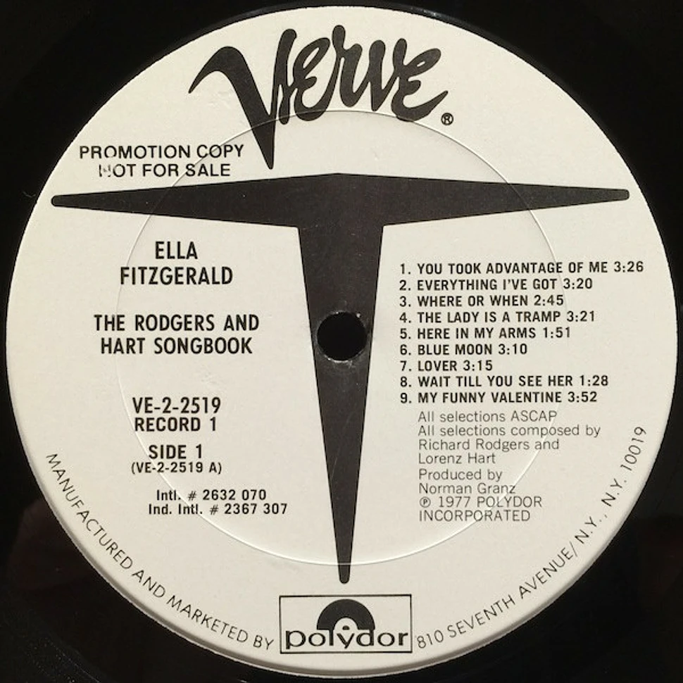 Ella Fitzgerald - The Rodgers And Hart Songbook