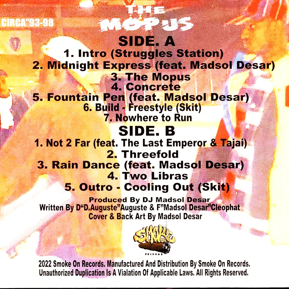 D.Auguste & DJ Madsol Desar - The Mopus Yellow Vinyl Edition