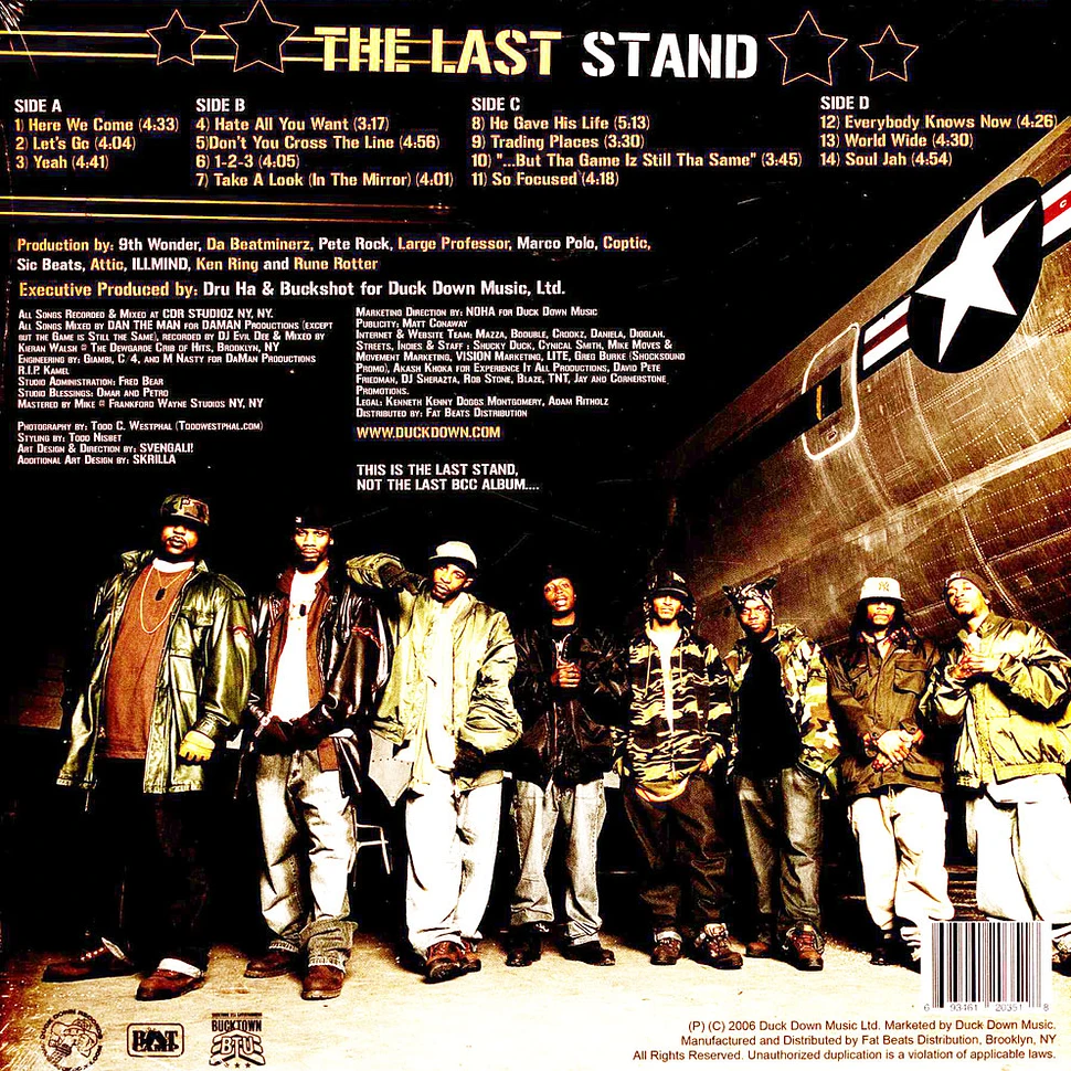 Boot Camp Clik - The Last Stand Black Vinyl Edition