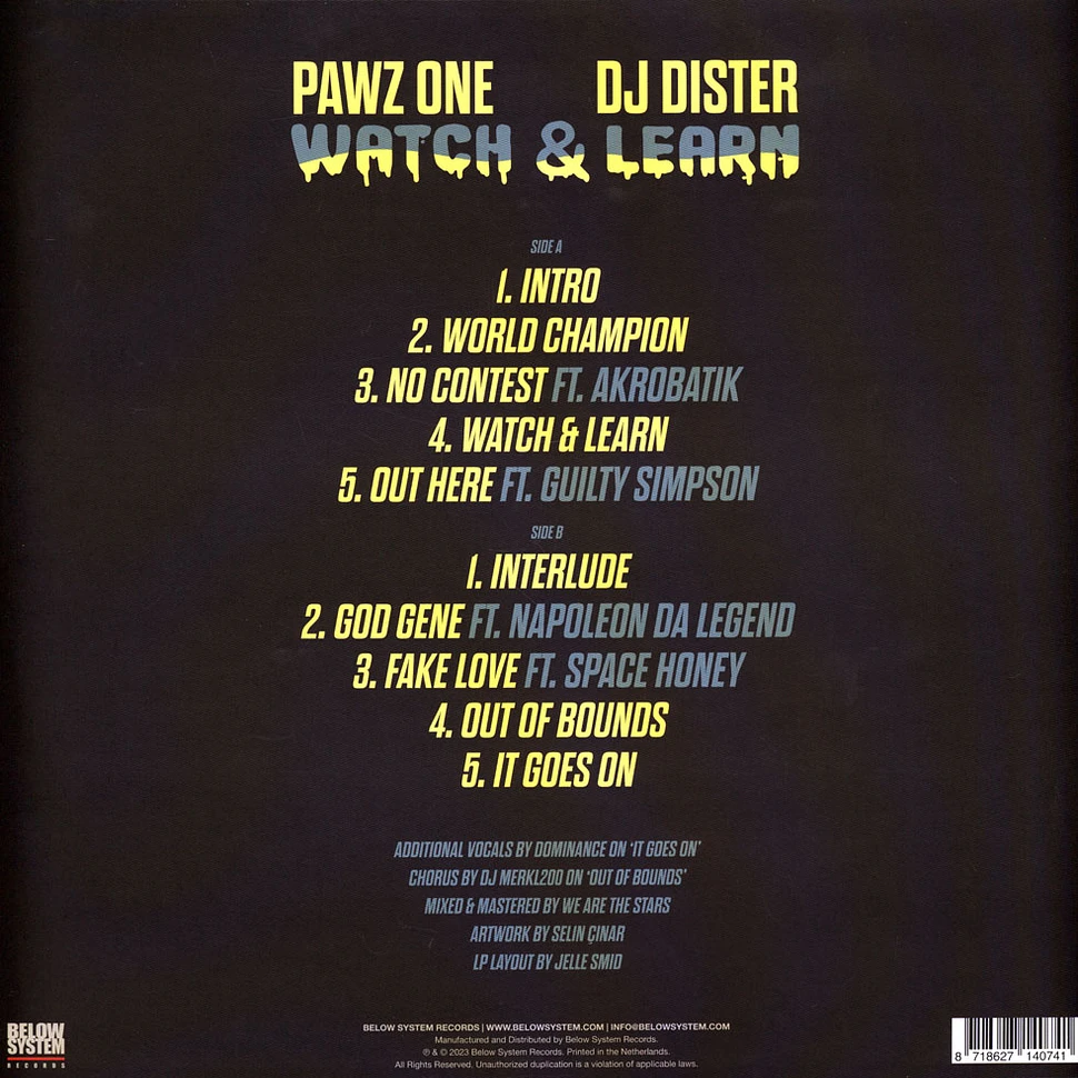 Pawz One & DJ Dister - Watch & Learn Yellow Vinyl Edition