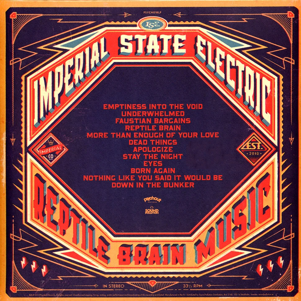 Imperial State Electric - Reptile Brain Music Red Vinyl Edition