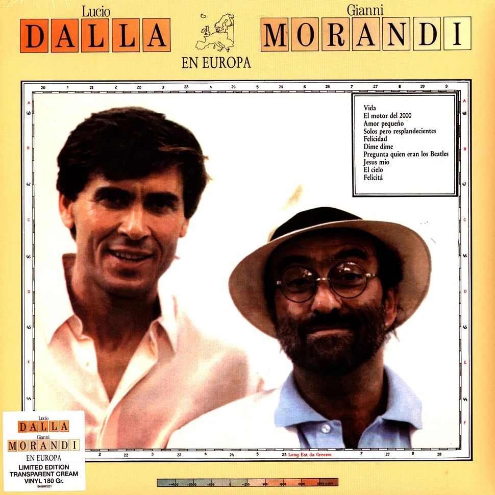 Lucio Dalla & Gianni Morandi - En Europa Transparent Cream Colored Vinyl Edition