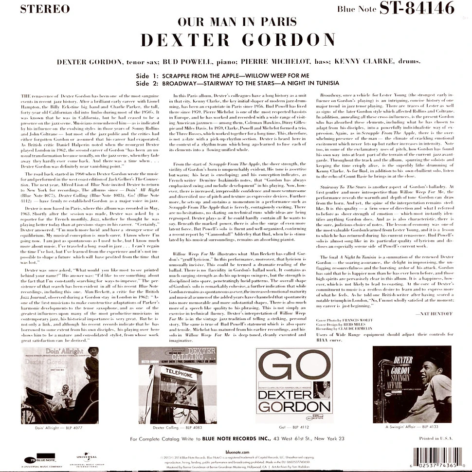 Dexter Gordon - Our Man In Paris