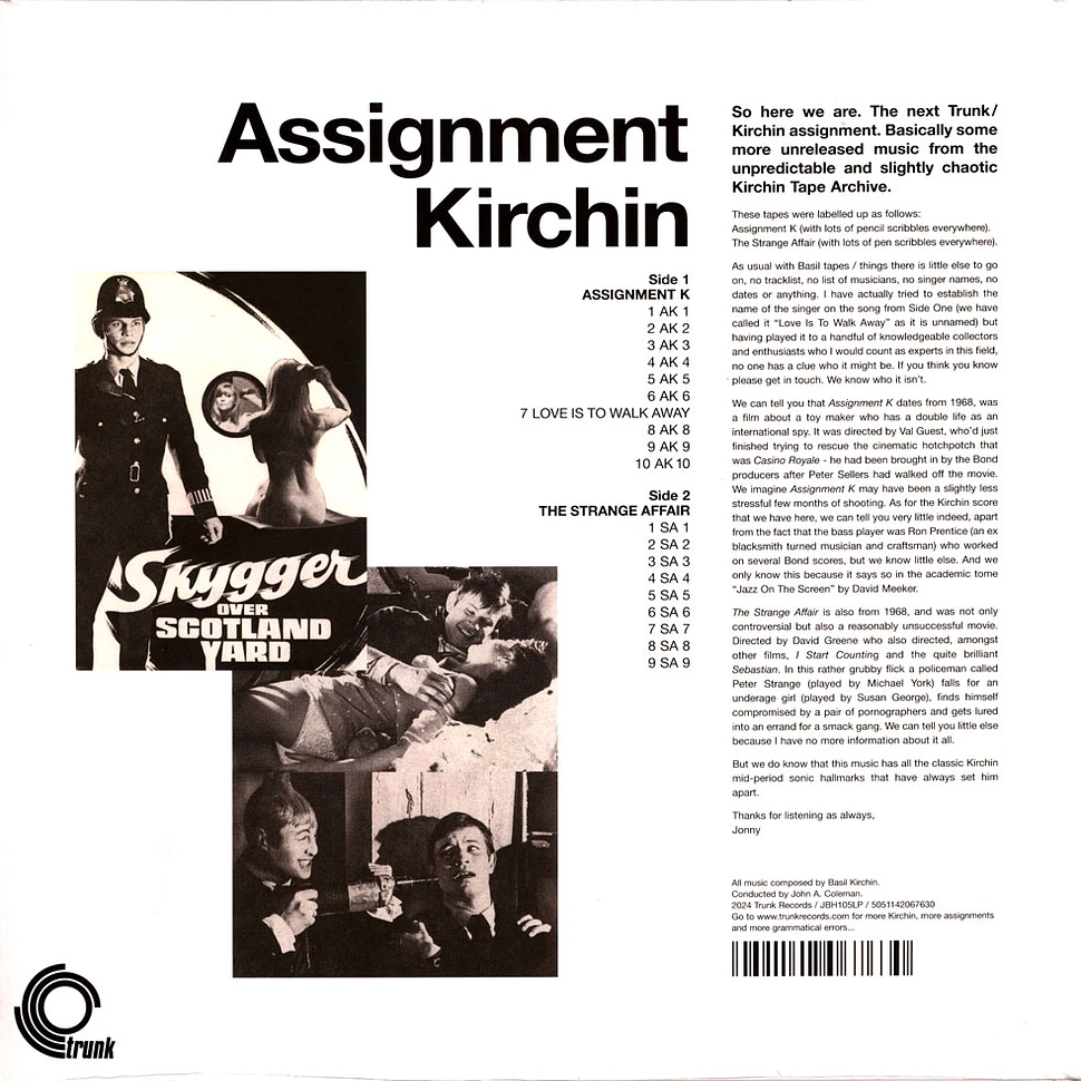 Basil Kirchin - Assignment Kirchin - Two Unreleased Scores From The Kirchin Tape Archive