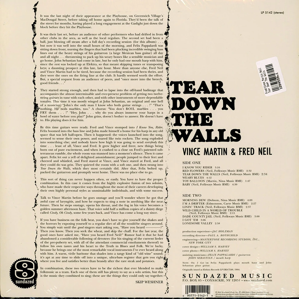 Fred/Vince Martin Neil - Tear Down The Walls