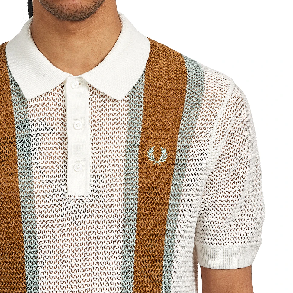 Fred Perry - Open Knit Shirt (Snow White) | HHV