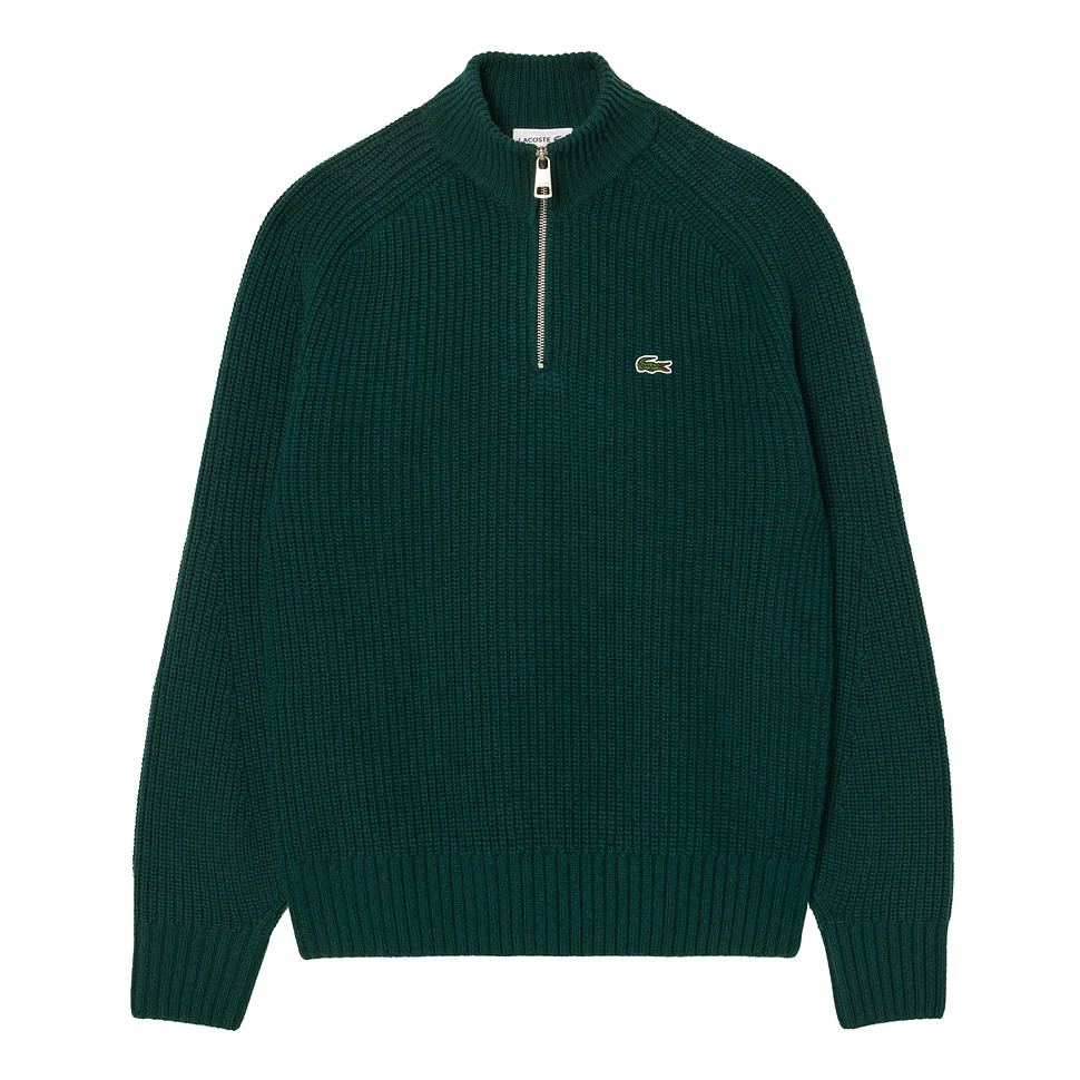 Lacoste - Carded Wool High Neck Zipped Sweater