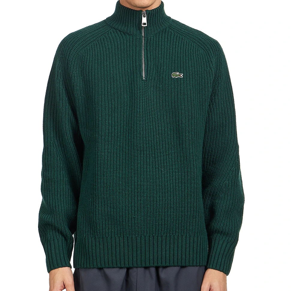 Lacoste - Carded Wool High Neck Zipped Sweater