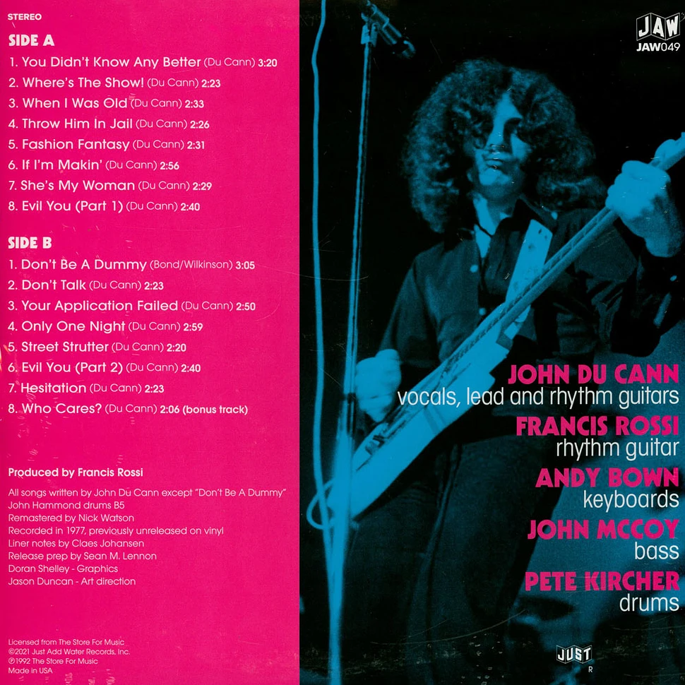 John Du Cann - The World's Not Big Enough Limited Edition Vinyl Edition