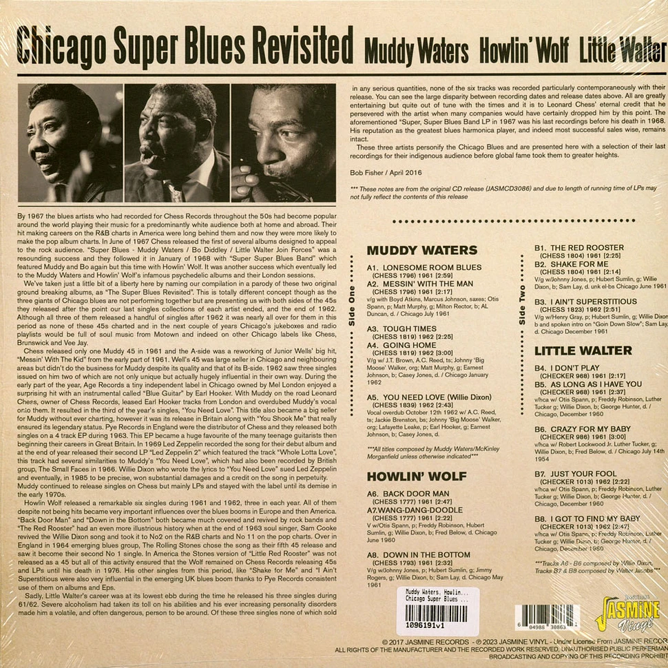 Muddy Waters, Howlin Wolf, Little Walter - Chicago Super Blues Revisited (Singles As & Bs) Black Vinyl Edition