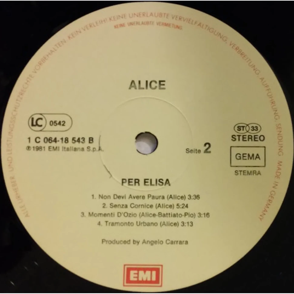 Alice - Per Elisa