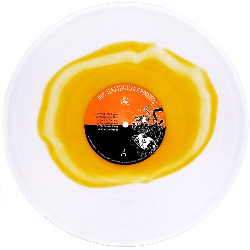 Hamburg Spinners (Carsten Erobique Meyer, David Nesselhauf, Dennis Rux, Lucas Kochbeck) - Der Magische Kraken HHV Exclusive Yolk Orange In Clear Vinyl Edition