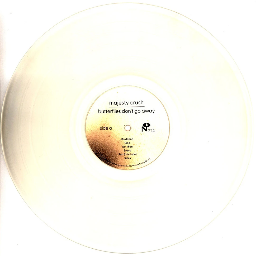 Majesty Crush - Butterflies Don't Go Away Ghost Of Fun Milky Clear Vinyl Edition