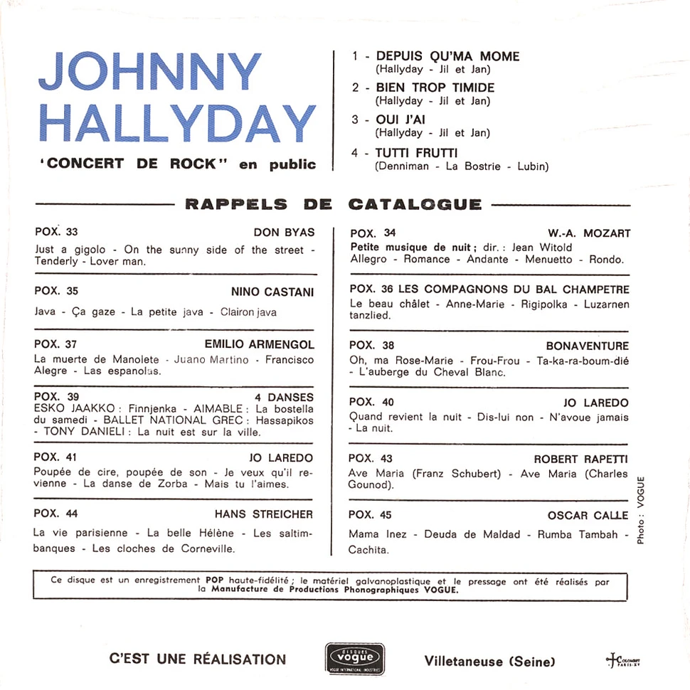 Johnny Hallyday - Concert De Rock