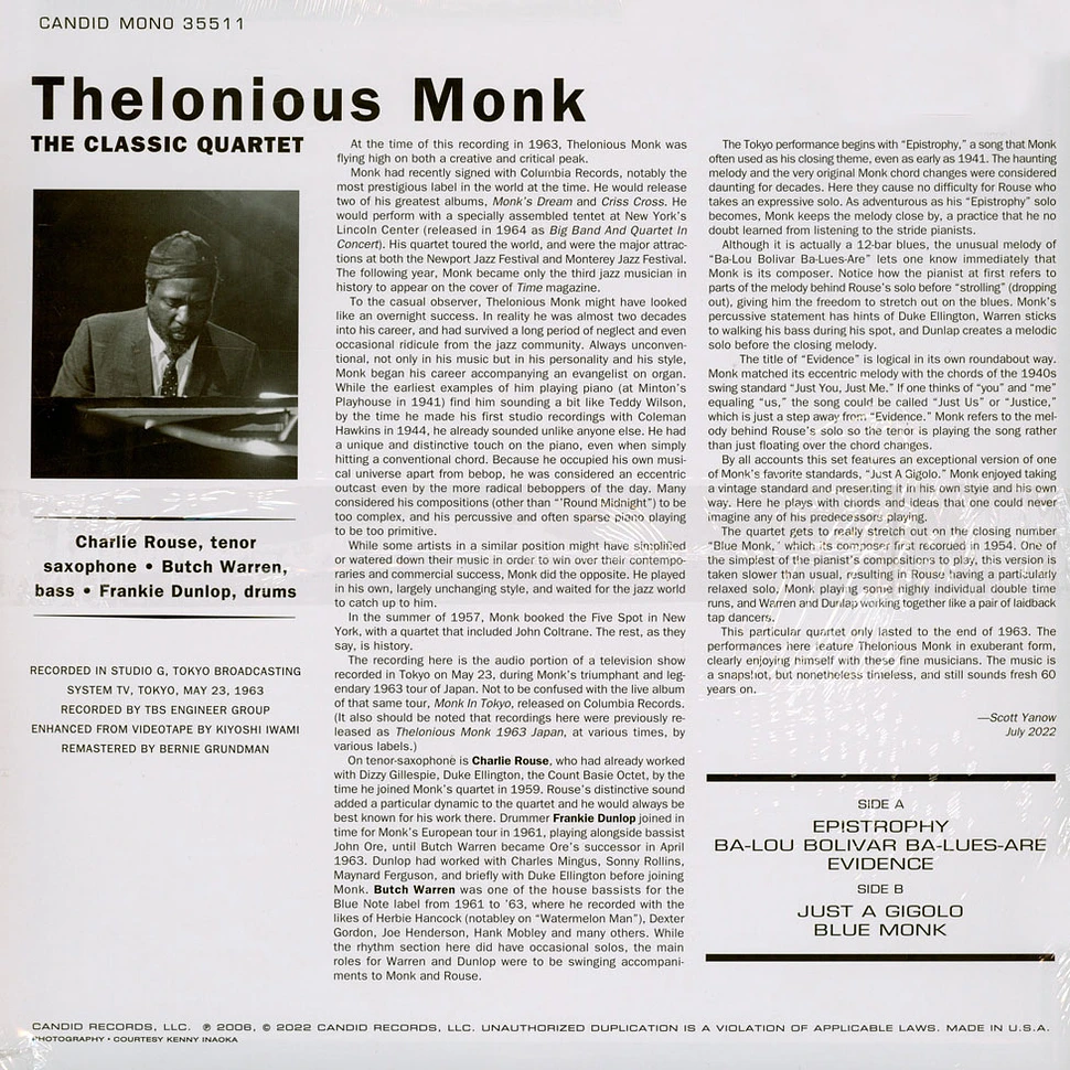 Thelonious Monk - Classic Quartet