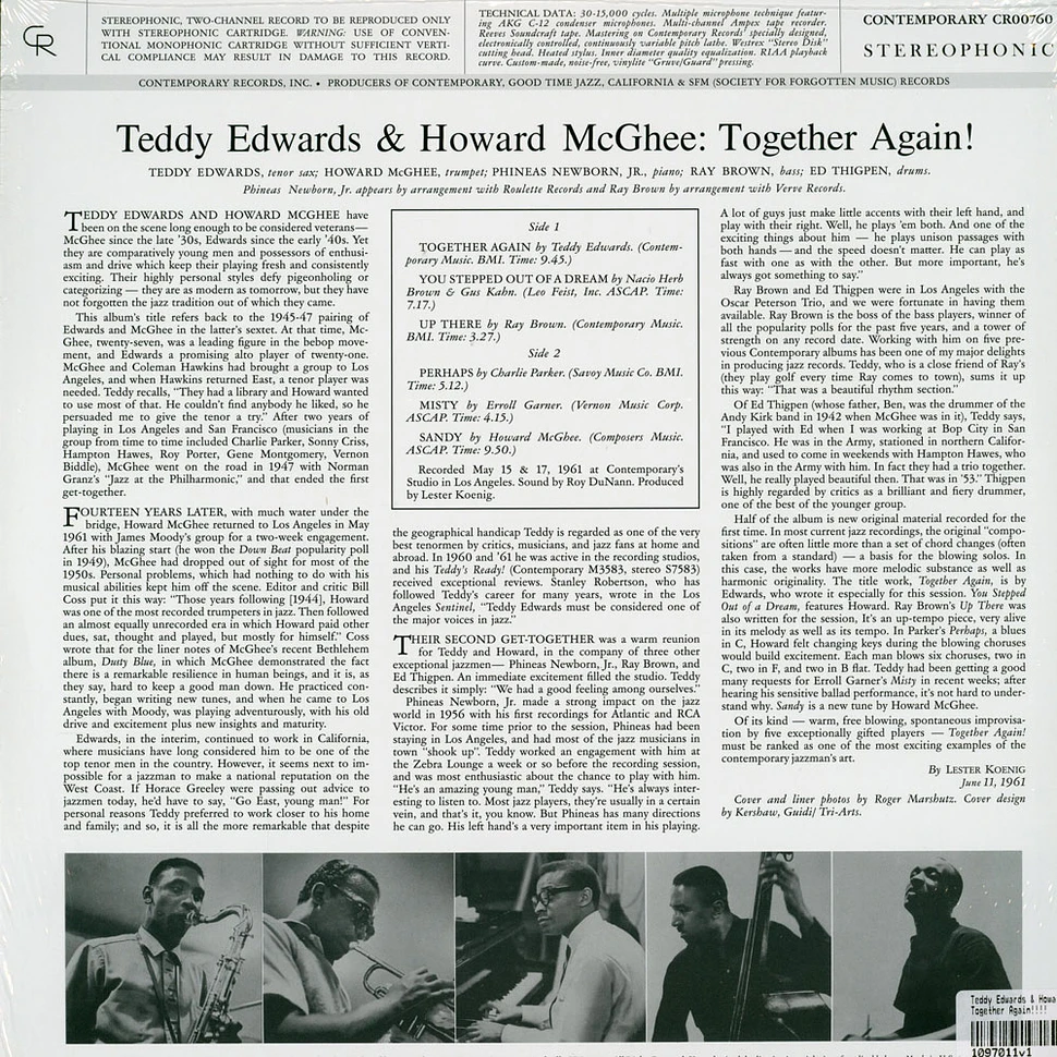 Teddy Edwards & Howard McGhee - Together Again!!!!