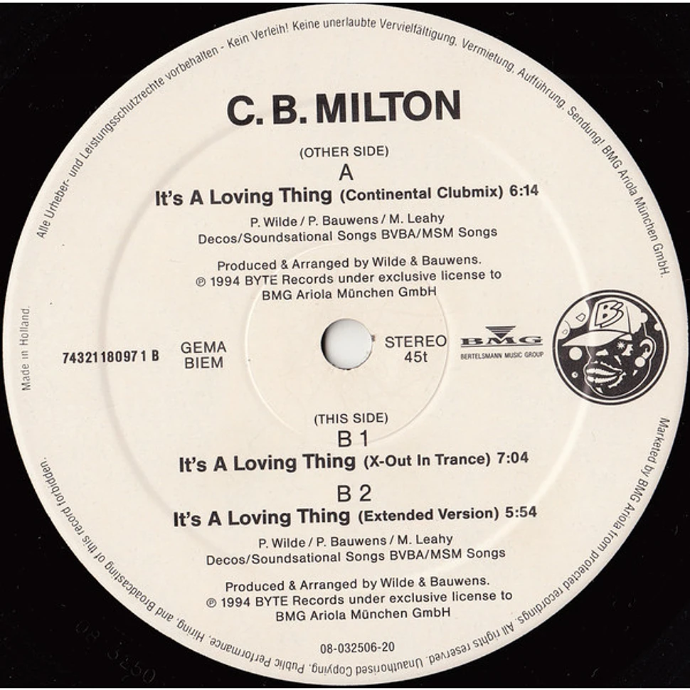 CB Milton - It's A Loving Thing