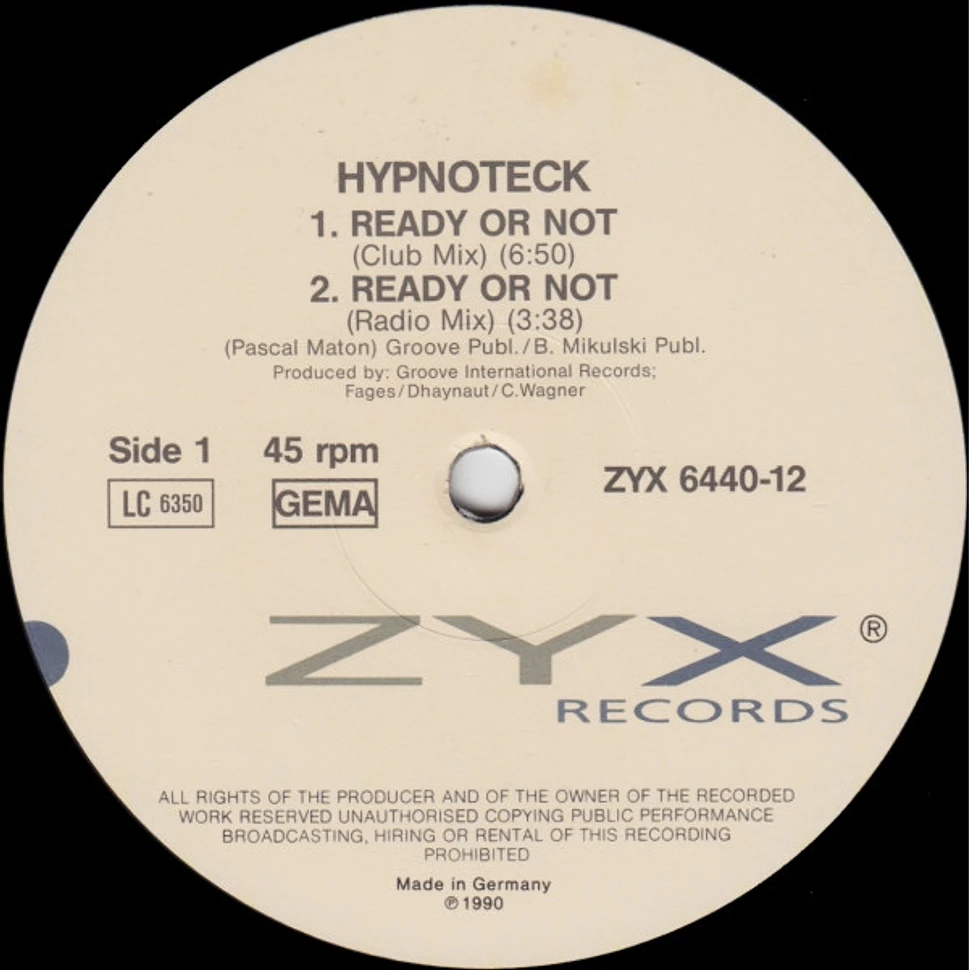Hypnoteck - Ready Or Not