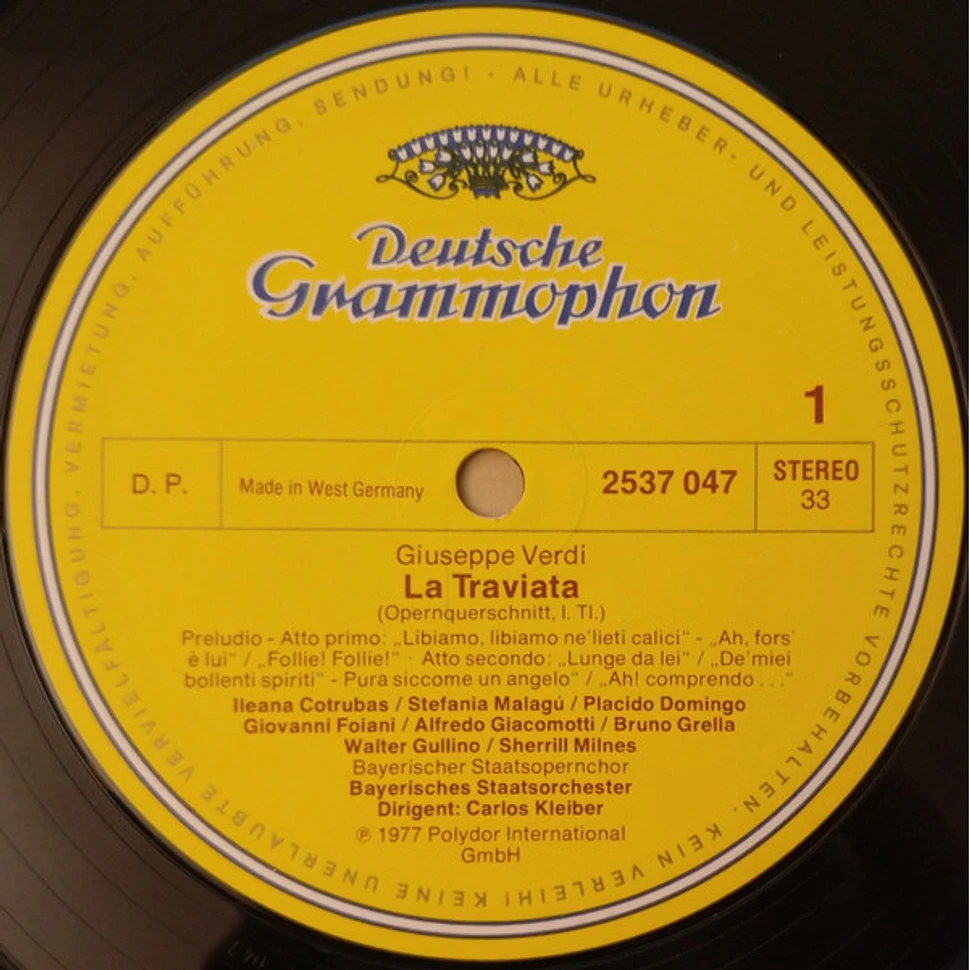 Giuseppe Verdi - Carlos Kleiber, Ileana Cotrubas, Placido Domingo, Sherrill Milnes, Bayerisches Staatsorchester - La Traviata Querschnitt