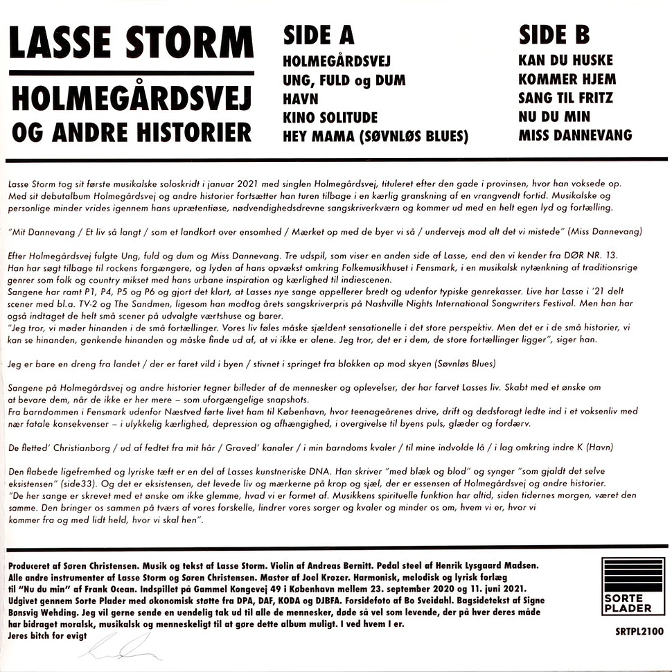 Lasse Storm - Holmegårdsvej Og Andre Historier